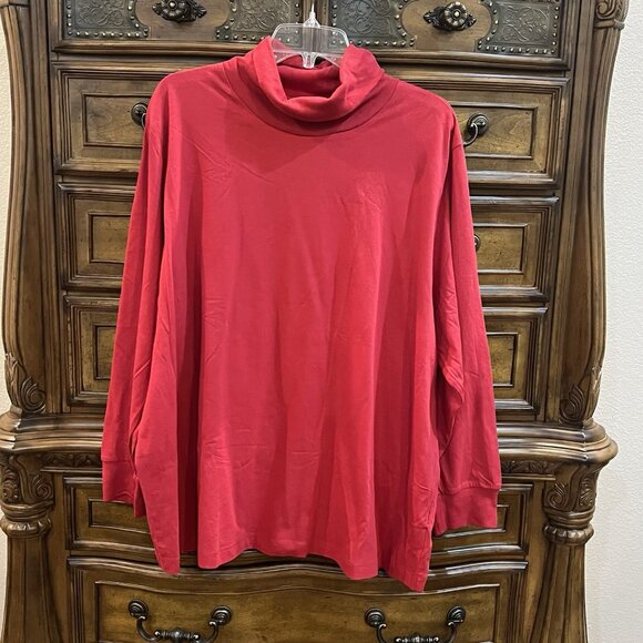 New 3 Woman Within Plus Size Tops 2X & 2X Petite 26 28 L/S NWOT Red Blue Black - Picture 7 of 9